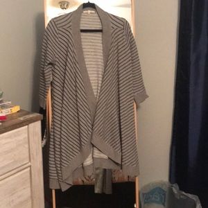 Joie soft long open striped cardigan XS